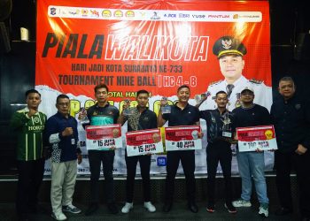 Ratusan Pebiliar Ramaikan Turnamen Nine Ball Piala Wali Kota Surabaya 2026, KONI Dorong Biliar Jadi Sport Tourism dan Sport Industry