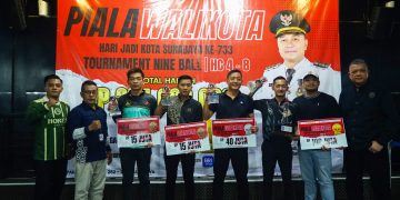 Ratusan Pebiliar Ramaikan Turnamen Nine Ball Piala Wali Kota Surabaya 2026, KONI Dorong Biliar Jadi Sport Tourism dan Sport Industry