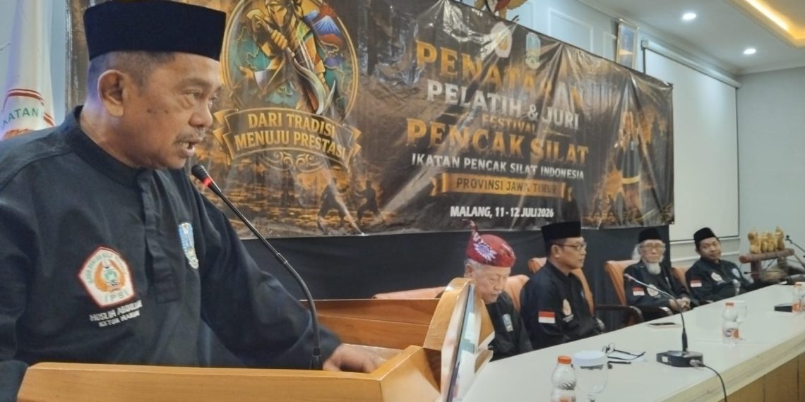 Dibuka Ketua Harian IPSI Jatim Hoslih Abdullah, 117 Pelatih dan Juri Antusias Ikuti Penataran Festival Pencak Silat di Malang