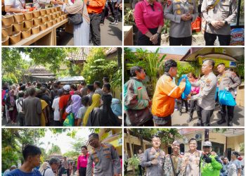 Polsek Gubeng Bagikan 300 Sarapan Gratis Lewat JUPE, Kapolrestabes Surabaya Turut Hadir